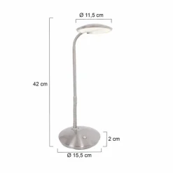 Luminaires Steinhauer Lampes À Poser|Lampe à poser Steinhauer Zenith LED Acier inoxydable, 1 lumière