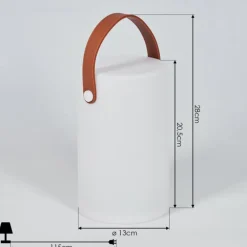 Lampe à poser Tacuala LED Brun, Blanc, 1 lumière, Changeur de couleurs