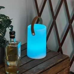 Lampe à poser Tacuala LED Brun, Blanc, 1 lumière, Changeur de couleurs