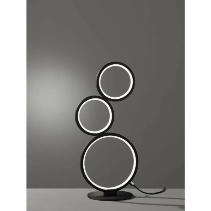 Luminaires Trio Éclairage Led|Lampe à poser Trio Leuchten RONDO LED Noir, 1 lumière