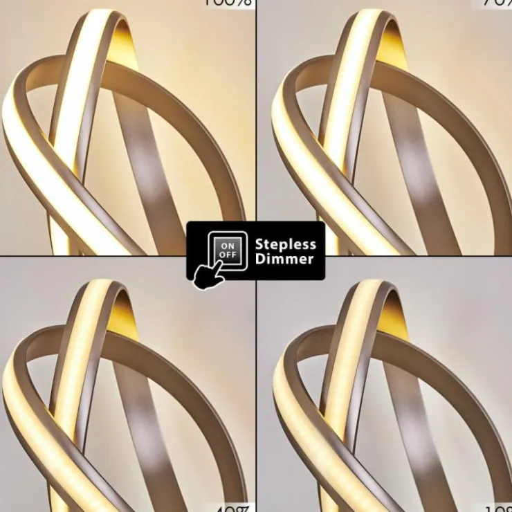 hofstein Éclairage Led|Lampe à poser Woyens LED Nickel mat, 1 lumière