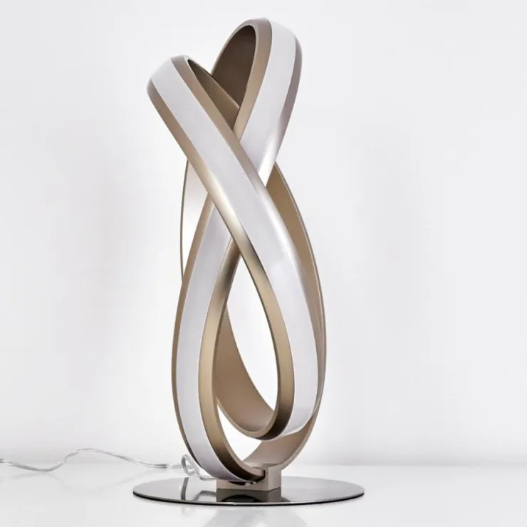 hofstein Éclairage Led|Lampe à poser Woyens LED Nickel mat, 1 lumière