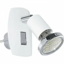 Luminaires Eglo Éclairage Led|lampe à prise électrique Eglo MINI LED Chrome, Gris, Blanc, 1 lumière