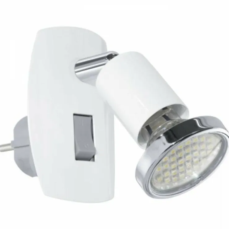 Luminaires Eglo Éclairage Led|lampe à prise électrique Eglo MINI LED Chrome, Gris, Blanc, 1 lumière