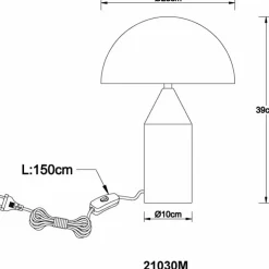 Luminaires Globo Lighting Lampes À Poser|Lampe Champignon Atoma Lampe à poser Laiton, 2 lumières
