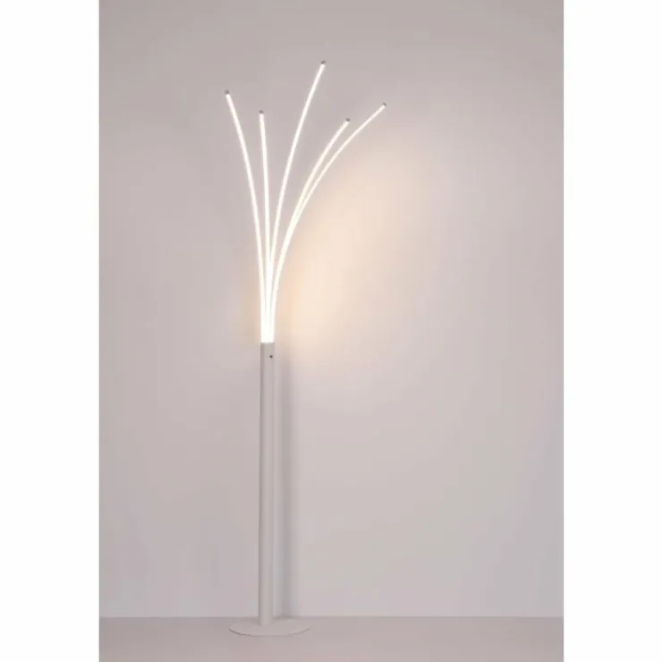 Luminaires Globo Lighting Lampadaires Et Lampes Sur Pied|Lampe courbe Globo BIZZY LED Blanc, 1 lumière