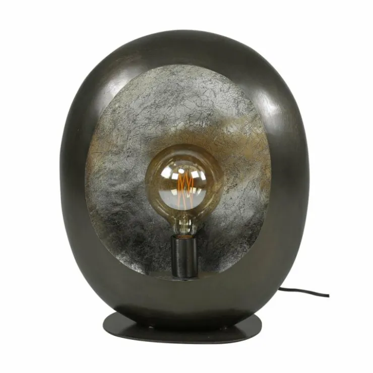 hofstein Lampes À Poser|Lampe de table Avenue Nickel mat, Noir, 1 lumière