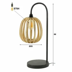 hofstein Lampes À Poser|Lampe de table Chamblard Anthracite, 1 lumière