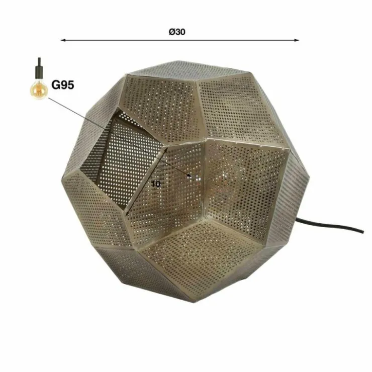 hofstein Lampes À Poser|Lampe de table Chemenot Ancien, Cuivre, 1 lumière
