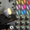 Lampe de table Ledo Argenté, 1 lumière, Changeur de couleurs