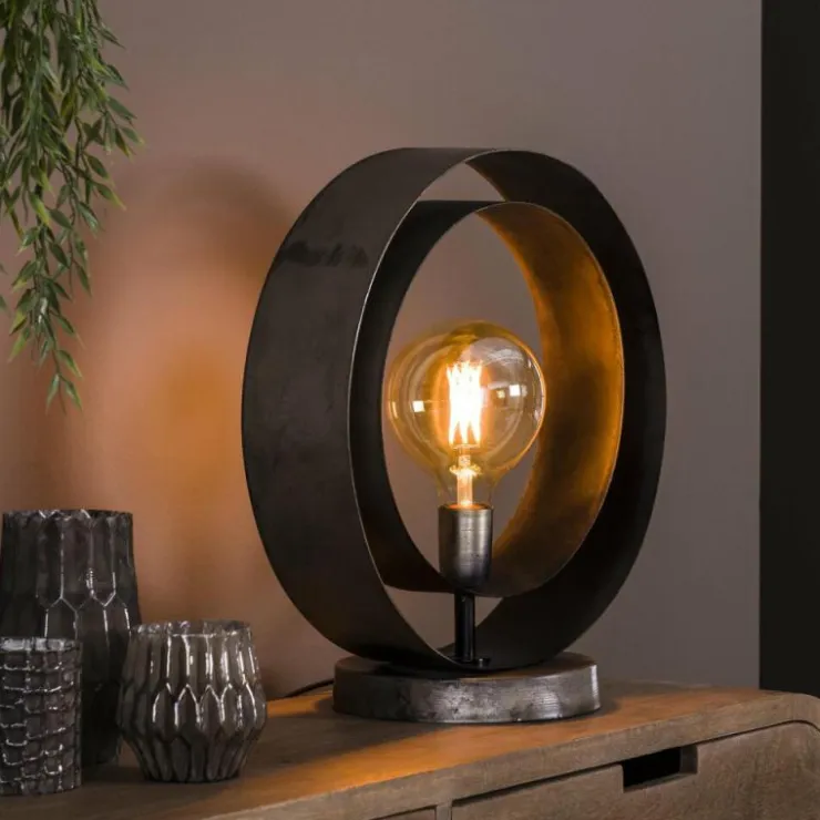 hofstein Lampes À Poser|Lampe de table Rotar Argent Oxydé, 1 lumière