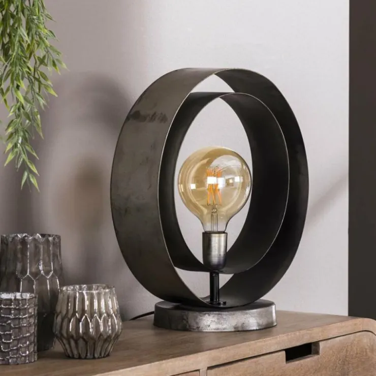 hofstein Lampes À Poser|Lampe de table Rotar Argent Oxydé, 1 lumière