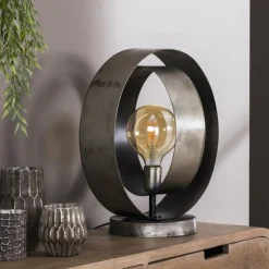 hofstein Lampes À Poser|Lampe de table Rotar Argent Oxydé, 1 lumière