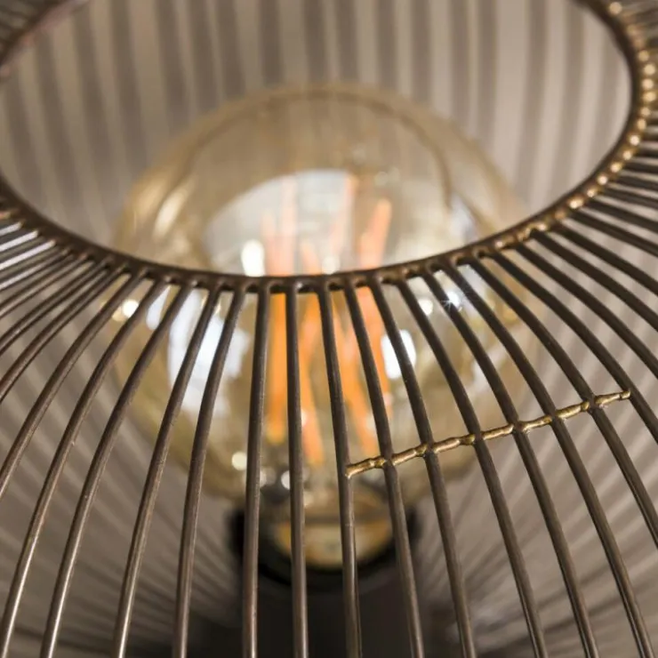 hofstein Lampes À Poser|Lampe de table Vagney Nickel mat, Noir, 1 lumière