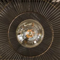 hofstein Lampes À Poser|Lampe de table Vagney Nickel mat, Noir, 1 lumière