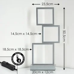 hofstein Lampadaires Et Lampes Sur Pied|Lampe de table Bacolod LED Aluminium, 1 lumière