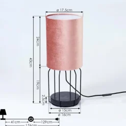 hofstein Lampes À Poser|Lampe de table Bornalle Noir, 1 lumière
