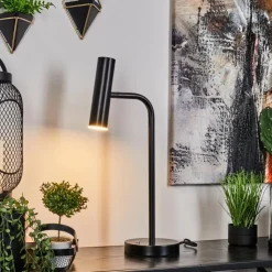 hofstein Éclairage Led|Lampe de table Dalheim LED Noir, 1 lumière