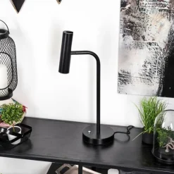 hofstein Éclairage Led|Lampe de table Dalheim LED Noir, 1 lumière