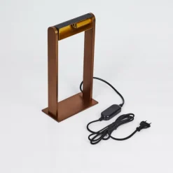 hofstein Lampes À Poser|Lampe de table Denhigh LED Cuivre, Noir, 1 lumière