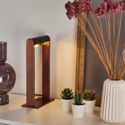 hofstein Lampes À Poser|Lampe de table Denhigh LED Cuivre, Noir, 1 lumière