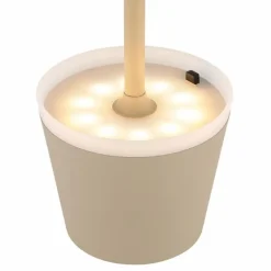 Lampe de table d'extérieur, Lampe solaire Luminaires Globo Lighting LED Sable, Blanc, 1 lumière