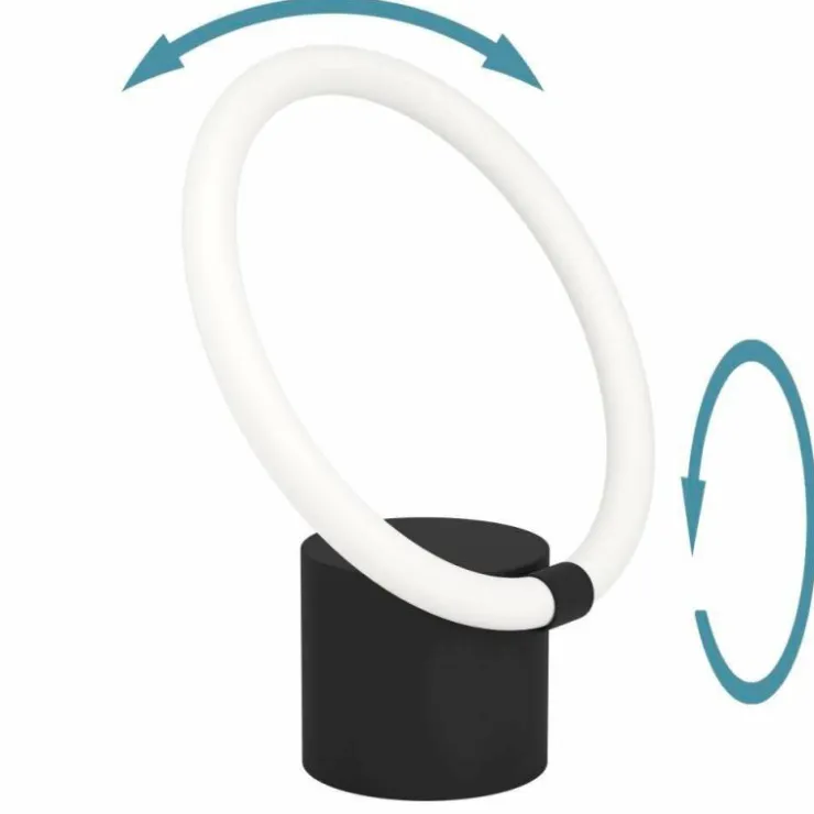Luminaires Eglo Éclairage Led|Lampe de table Eglo CARANACOA LED Noir, 1 lumière