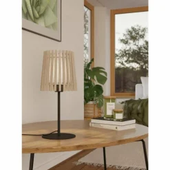 Luminaires Eglo Lampes À Poser|Lampe de table Eglo FATTORIA Noir, 1 lumière