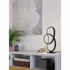 Luminaires Eglo Éclairage Led|Lampe de table Eglo GIANELLA LED Noir, 1 lumière