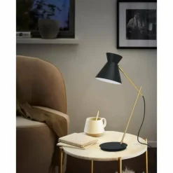 Luminaires Eglo Lampes À Poser|Lampe de table Eglo-Leuchten AMEZAGA Laiton, Noir, 1 lumière