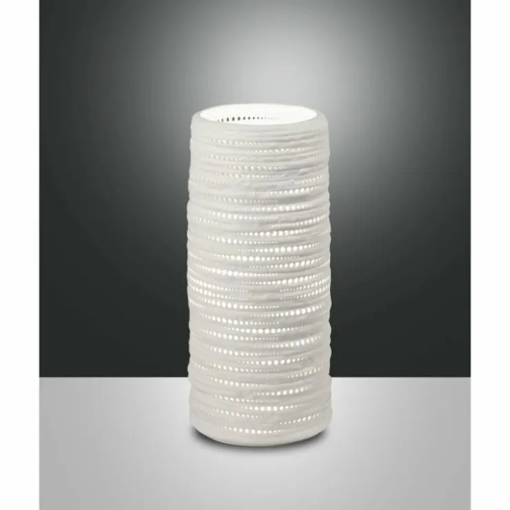 Luminaires Fabas Luce Lampes À Poser|Lampe de table Fabas Luce Marbella Blanc, 1 lumière