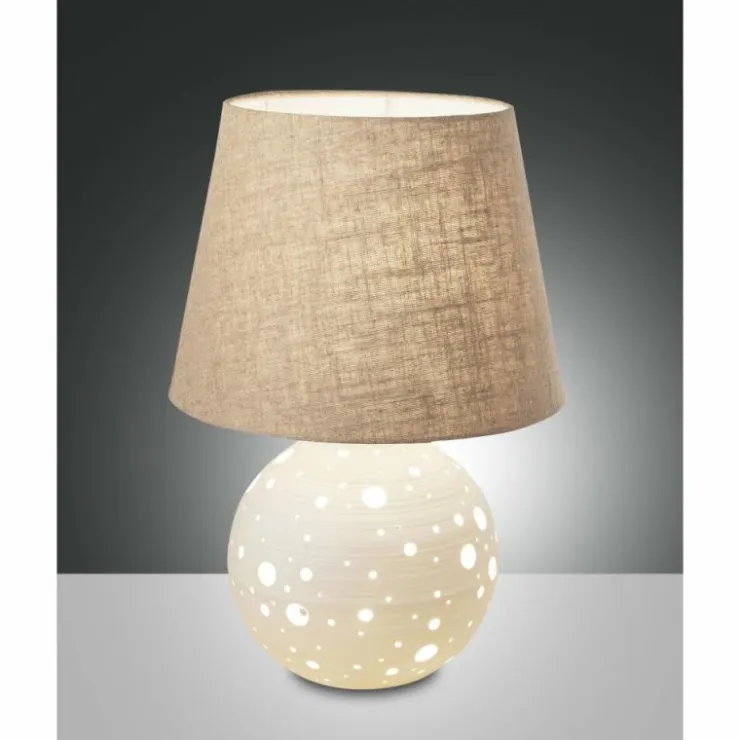 Luminaires Fabas Luce Lampes À Poser|Lampe de table Fabas Luce Corvara Blanc, 2 lumières