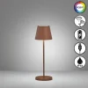 FHL easy Lampes À Poser|Lampe de table Cosenza 2.0 LED Rouille, 1 lumière, Changeur de couleurs