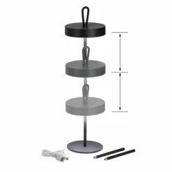 FHL easy Lampes À Poser|Lampe de table Dord LED Noir, 1 lumière