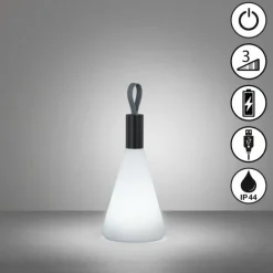 FHL easy Lampes À Poser|Lampe de table Prian LED Noir, 1 lumière