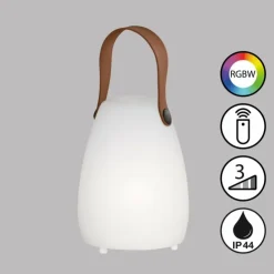 FHL easy Éclairage Led|Lampe de table Ruby LED Blanc, 1 lumière, Télécommandes, Changeur de couleurs