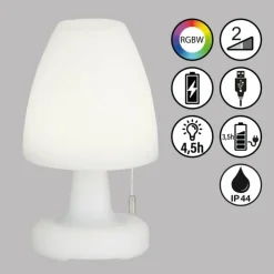 FHL easy Éclairage Led|Lampe de table Termoli LED Blanc, 1 lumière, Changeur de couleurs