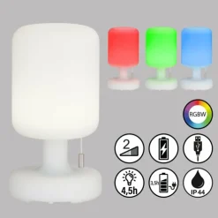 FHL easy Éclairage Led|Lampe de table Termoli LED Blanc, 1 lumière, Changeur de couleurs