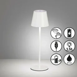 FHL easy Éclairage Led|Lampe de table Viletto LED Blanc, 1 lumière