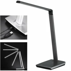 Luminaires Fischer & Honsel Lampes À Poser|Lampe de table Fischer & Honsel Bright LED Titane, 1 lumière