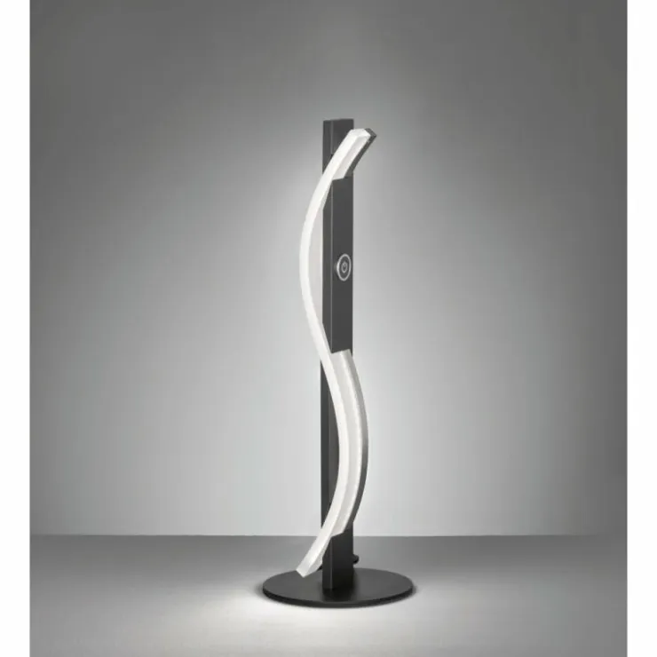 Luminaires Fischer & Honsel Éclairage Led|Lampe de table Fischer & Honsel Bridge LED Noir, 1 lumière