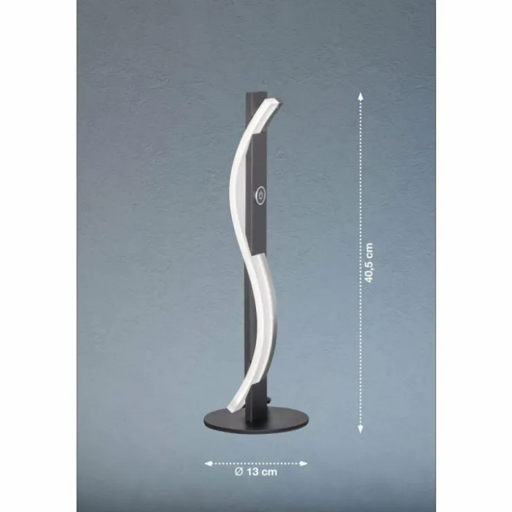 Luminaires Fischer & Honsel Éclairage Led|Lampe de table Fischer & Honsel Bridge LED Noir, 1 lumière