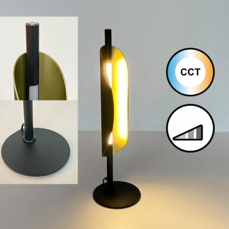 Luminaires Fischer & Honsel Éclairage Led|Lampe de table Fischer & Honsel Skal LED Noir, 1 lumière