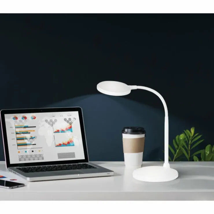 Luminaires Fischer & Honsel Éclairage Led|Lampe de table Fischer & Honsel Work LED Blanc, 1 lumière