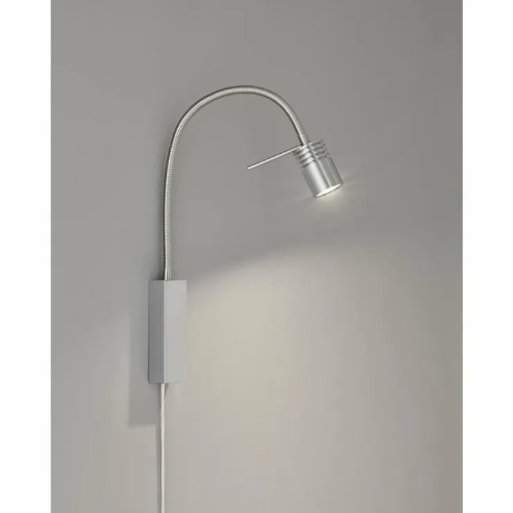 Luminaires Fischer & Honsel Éclairage Led|Lampe de table Fischer-Honsel River LED Nickel mat, 1 lumière