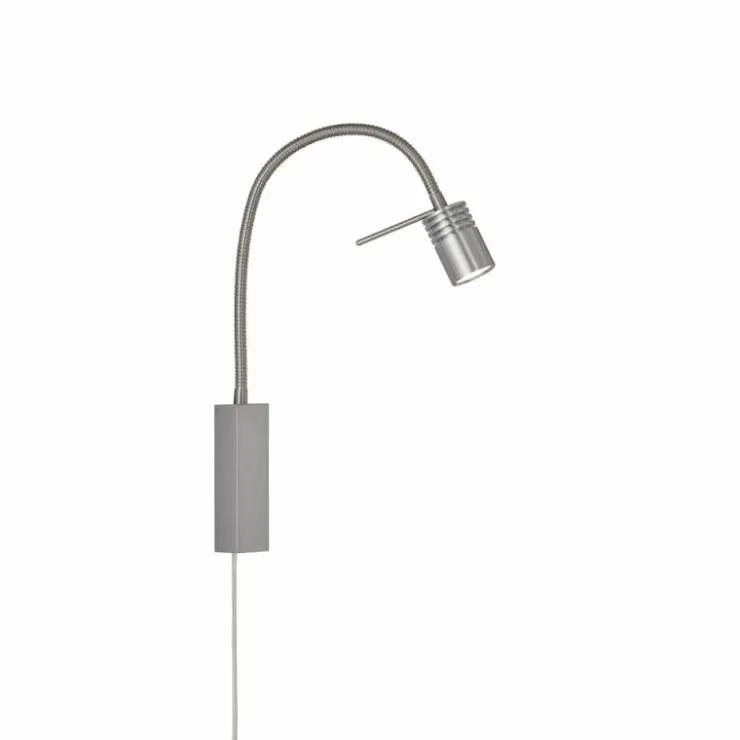 Luminaires Fischer & Honsel Éclairage Led|Lampe de table Fischer-Honsel River LED Nickel mat, 1 lumière