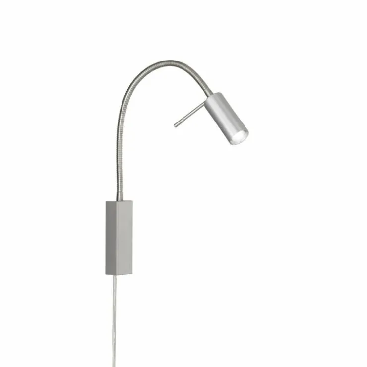 Luminaires Fischer & Honsel Éclairage Led|Lampe de table Fischer-Honsel River LED Nickel mat, 1 lumière