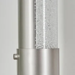 hofstein Lampes À Poser|Lampe de table Flaut LED Nickel mat, 1 lumière, Télécommandes, Changeur de couleurs