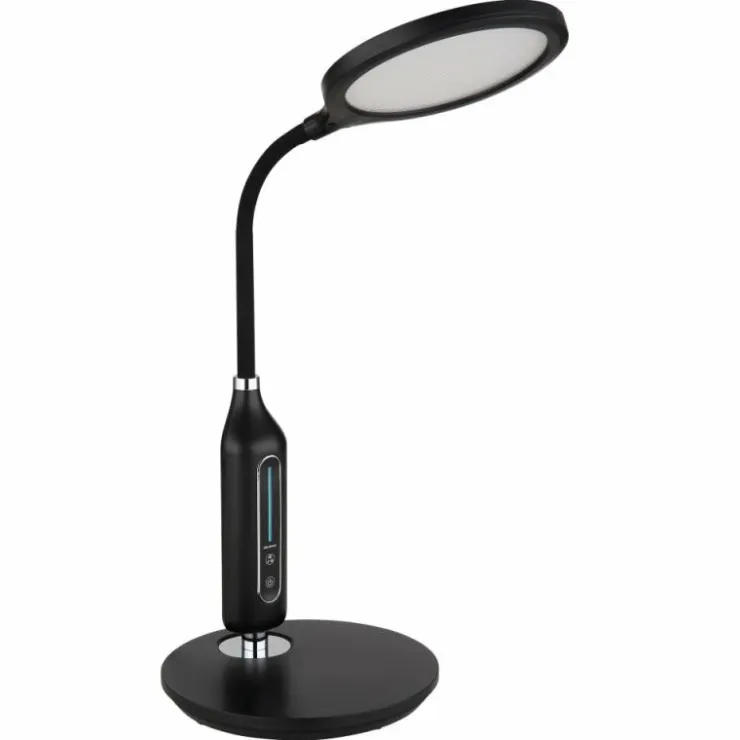 Luminaires Globo Lighting Éclairage Led|Lampe de table Globo FRUGGY LED Chrome, Noir, 1 lumière