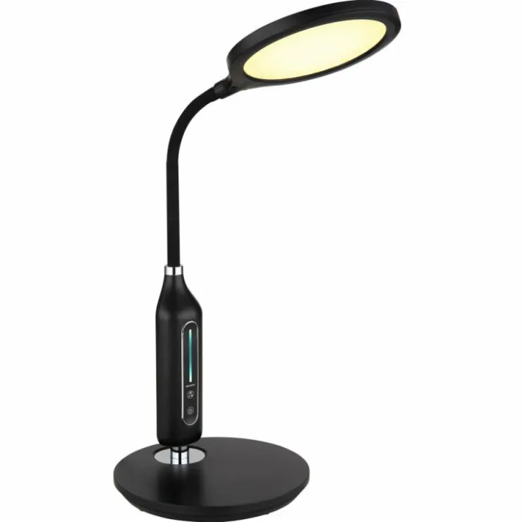 Luminaires Globo Lighting Éclairage Led|Lampe de table Globo FRUGGY LED Chrome, Noir, 1 lumière